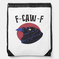 F-Caw-F Essential Retro Graphic Drawstring Bag
