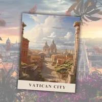 Vatican Christian Church Vintage Travel Art  Postcard