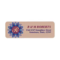 Monogram Bohemian Earth Address Label