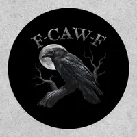 Crow F-Caw-F Funny Bird Moon Gothic Adult Humor Cl Patch