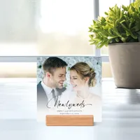 Modern 2 Photos Overlay Names Script Newlyweds Holder