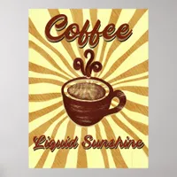 Retro Coffee Liquid Sunshine-Vintage Coffee Poster