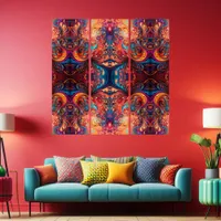 Vibrant Abstract Design Triptych