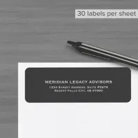 Elegant Gray Business Return Address Label