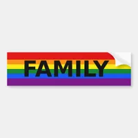 Family Rainbow Bumper Sticker