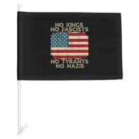 No Kings In America No Fascists We The People Poli Car Flag
