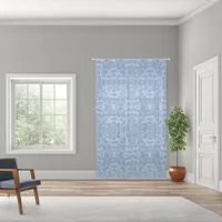 Gorgeous blue hydrangeas - floral pattern  sheer curtains