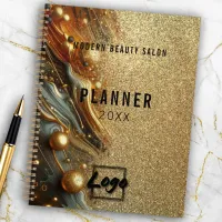 Luxury Glam Gold Glittery Marble Yearly Planner