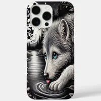 White Wolf's Moonlit Moment iPhone 16 Pro Max Case