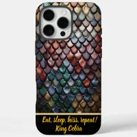 Vibrant snakeskin scales in nature iPhone 16 pro max case