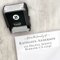 Family Funeral Return Address Self-inking Stamp