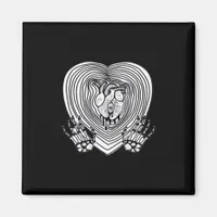 Crying Heart Skeleton Hands Classic Style Magnet
