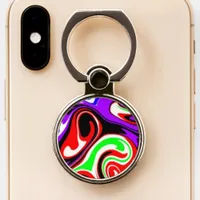 Colorful Swirls Phone Ring Stand