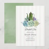 Desert Cactus Succulents Bridal Shower Tea Party Invitation