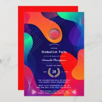 Geometric Virtual Graduation Party Invitation