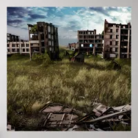 Abandoned | Urban Post Apocalyptic Art Poster