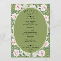 Elegant Floral Embrace Wedding Menu