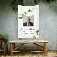 Green Ivy Vine Watercolor Celebration of Life Banner