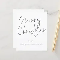 Budget Handwritten Style Merry Christmas Card