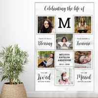 Celebration of Life Unique Photo Memorial Funeral  Poster