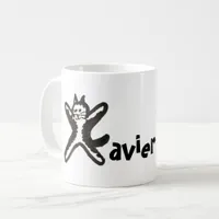 Mug - Cat Letter X with Name 