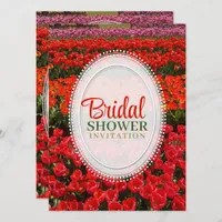 Red Tulips Bridal Shower Invitation