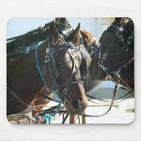 Town Hall Meeting Amish Buggy Horses Mouse Pad
