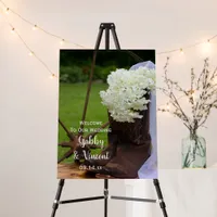 Rustic Hydrangea and Cowboy Boots Western Wedding  Foam Board