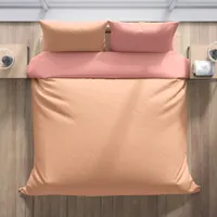 Cute Girly Peach Orange Minimalist Reversible  Duvet Cover