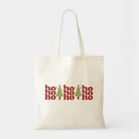 Ho Ho Ho Retro Groovy Christmas Holidays Tote Bag