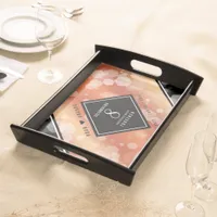 Elegant 8th Bronze Wedding Anniversary Serving Tray