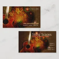 String Scapes Guitar Fractal Business card