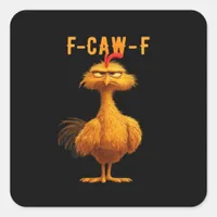 F-Caw-F-Chicken Essential Minimal Clean Square Sticker