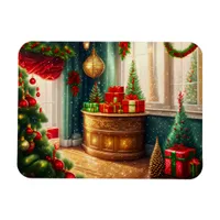 Festively decorated room, traditional Christmas  Magnet