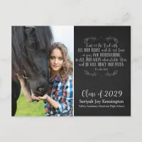 Christian Graduation Bible Verse | Chalkboard Postcard