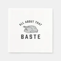 All About That Baste Funny Retro Style Napkins