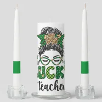 One Lucky Teacher - St. Patrick's Day  Unity Candle Set