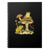 Frog Mushroom Cottagecore Aesthetic Goblincore Cut Notebook