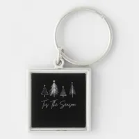 Tis The Season Christmas Retro Classic Keychain