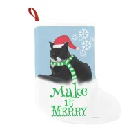 Funny Christmas Tuxedo Cat Small Christmas Stocking