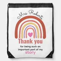 Personalized Back To School  for Teachers Students Drawstring Bag