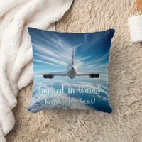 Beyond the Horizon: Concorde from Behind Throw Pillow