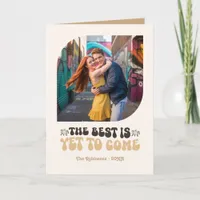 Champagne Nights Champagne Retro New Year Photo Holiday Card