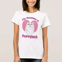 My Valentine is Purrfect Cute Cat Heart Art T-Shirt