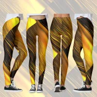 Golden Sunset on Sand Dunes Rotated Style Leggings