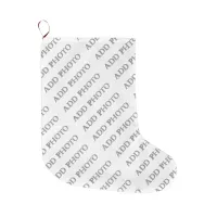 Personalized Add Photo Artwork Large Christmas Stocking