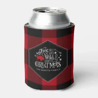 Wild Wonderful Christmas Red Buffalo Plaid ID604 Can Cooler