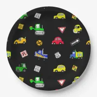 Cars, Trucks, Traffic Signs Boy's Birthday Party Paper Plates