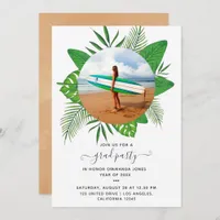 Exotic Tropical Island Graduation Party Invitation