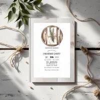 Togetherness Reimagined Rustic Christmas Party Invitation